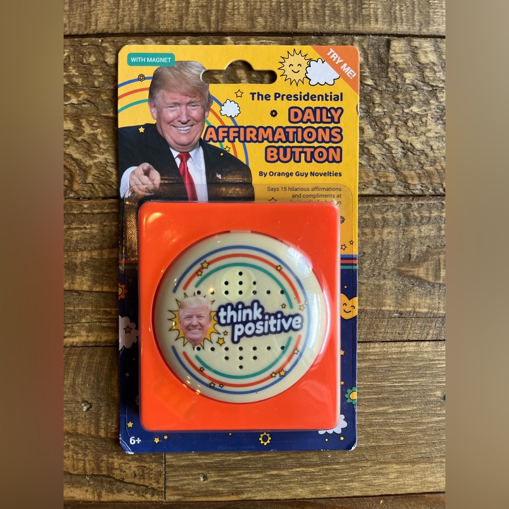 *Not Available* Donald Trump Talking Positivity Button 15 Different Compliments